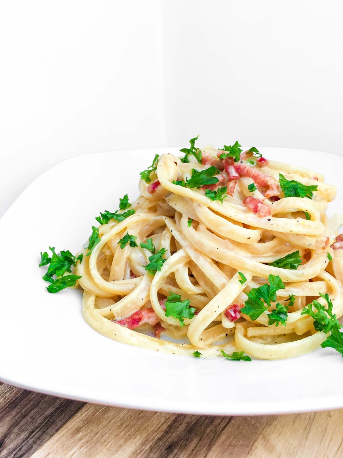 Spaghetti carbonara med fløde Christinas Køkken