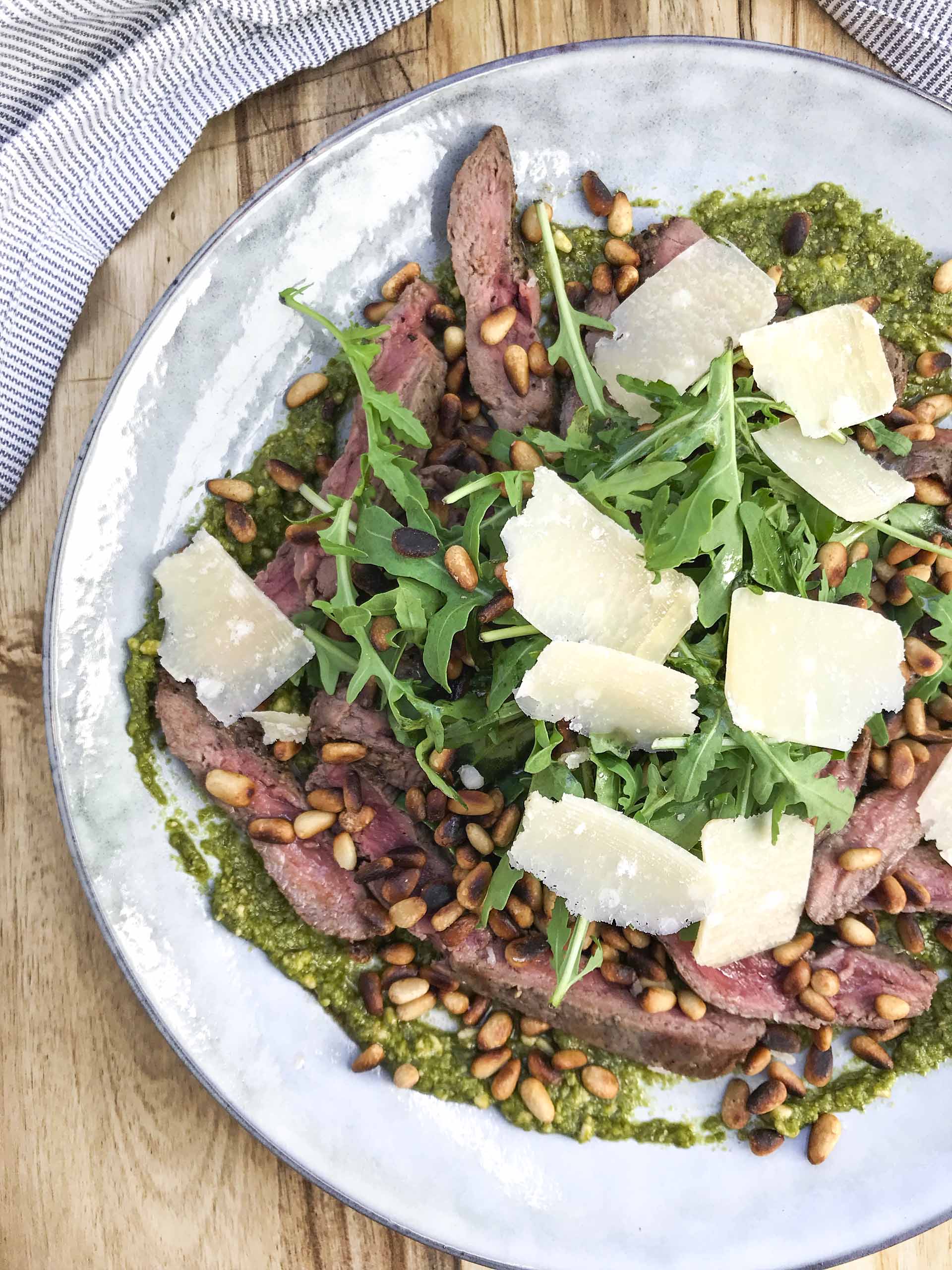 visdom Fjord bur Salat med oksekød og pesto: Italiensk oksekødssalat – Christinas Køkken